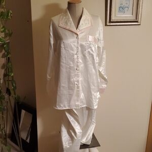 Elegant Off White Pajama Set